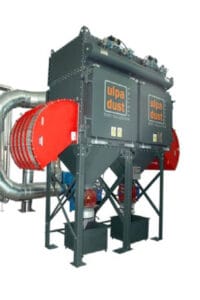 Industrijski Atex otprašivač Ulpa Dust sa ciklonskim separatorom i filtarskim komorama za eksplozivne atmosfere