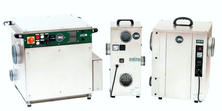 Prenosivi DST adsorpcioni sušači vazduha različitih veličina sa ručkama, upravljačkom pločom i priključcima za vazdušne kanale