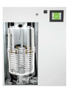 Unutrašnjost fleksibilnog elektroparnog ovlaživača sa spiralnim grejačem i elektronskom kontrolom