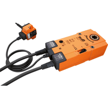 Aktuator za upravljanje zaklopkama u HVAC sistemima, sa kablovskim povezivanjem i manuelnim podešavanjem