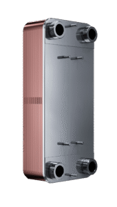 Pločasti lemljeni izmenjivač toplote sa kompaktnim kućištem i priključcima