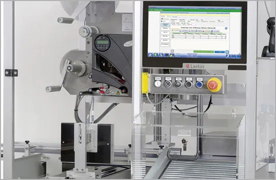 Laetus IMV-370 sistem za inspekciju i serijalizaciju sa industrijskim ekranom i automatskim etiketiranjem