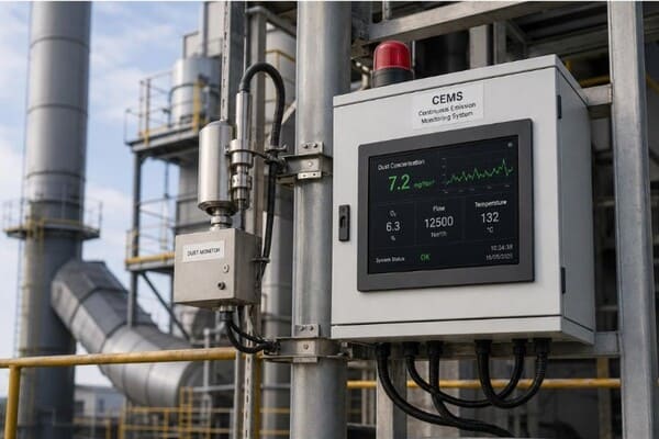 Prikaz instalirane opreme za kontinuirani monitoring emisija (CEMS)